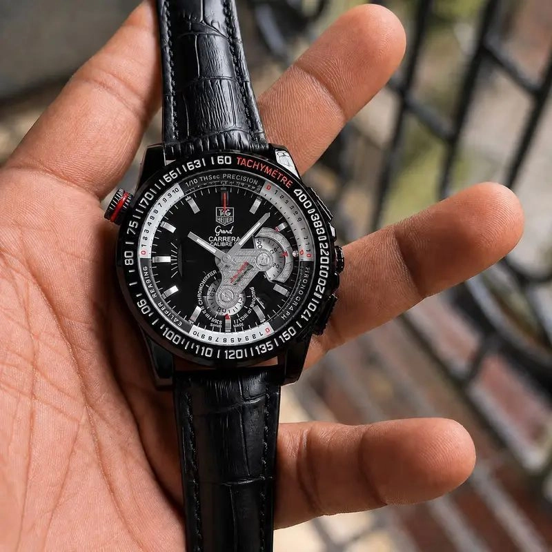 Tag Heuer Grand Carrera Black Date Display Chronograph 4