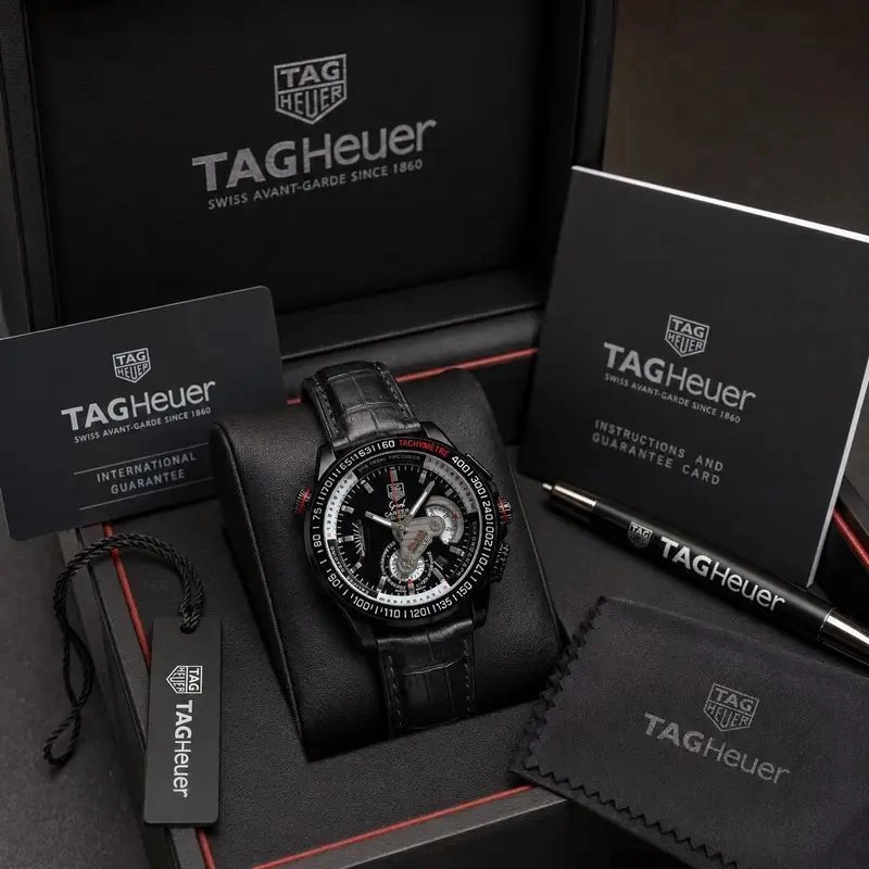 Tag Heuer Grand Carrera Black Date Display Chronograph 5