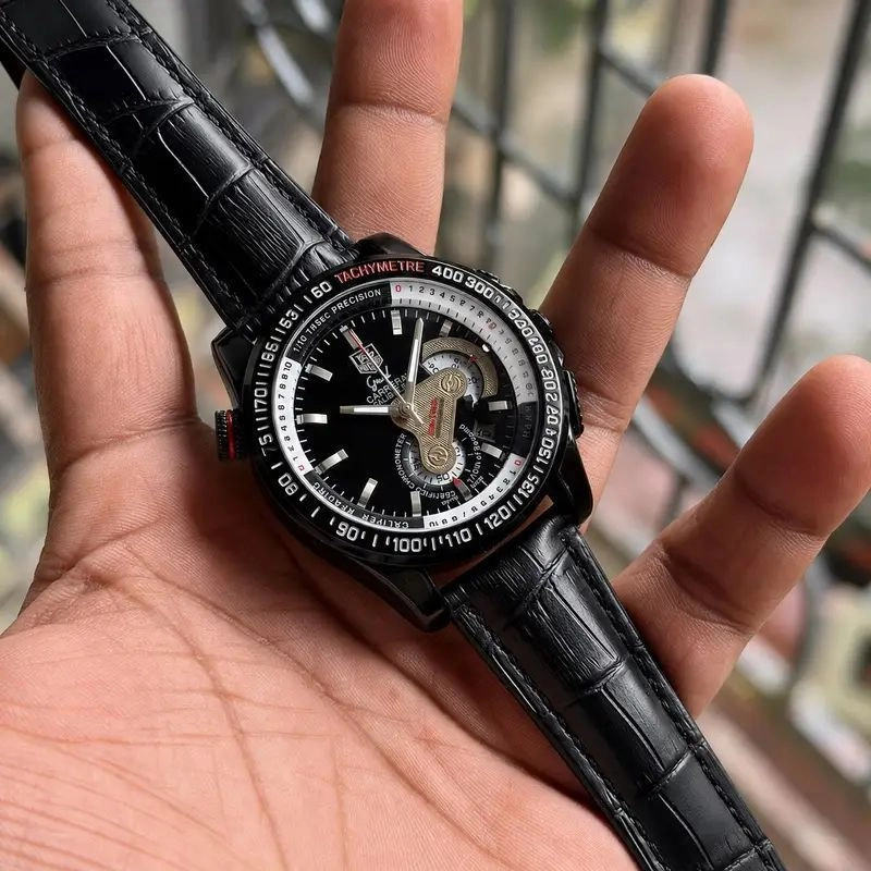 Tag Heuer Grand Carrera Black Date Display Chronograph 6