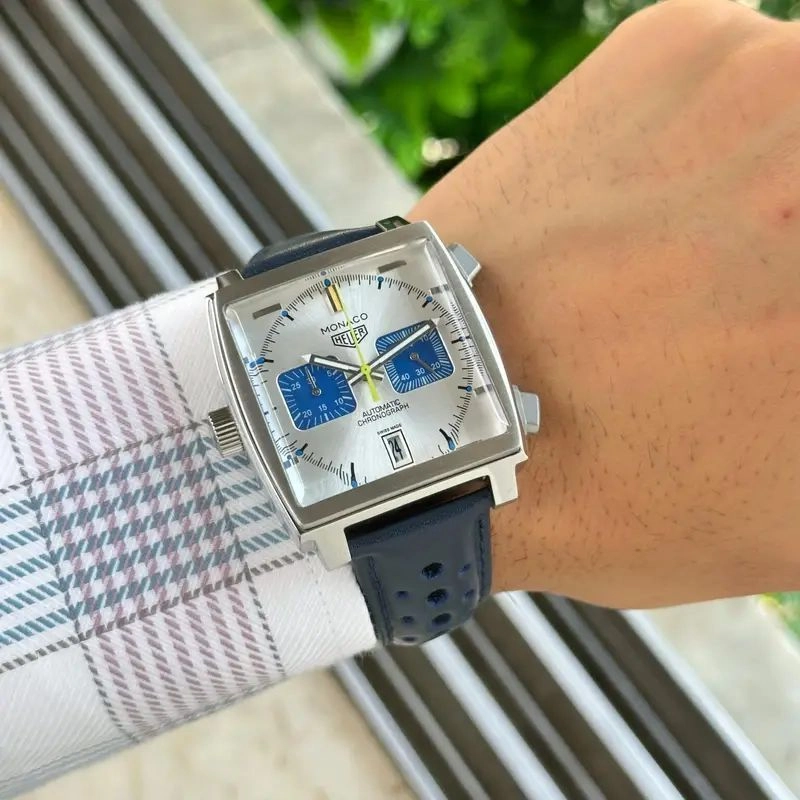 Tag Heuer Monaco Blue & White Chronograph 4