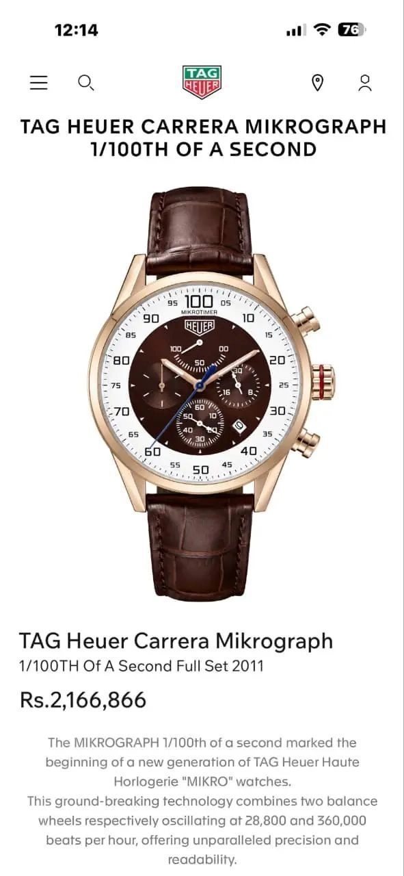 Tag Heuer Rose-Gold Tone Chronograph 2