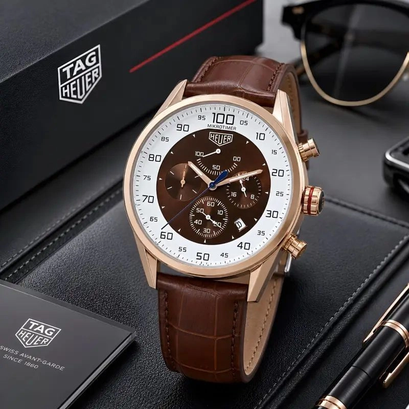 Tag Heuer Rose-Gold Tone Chronograph 4