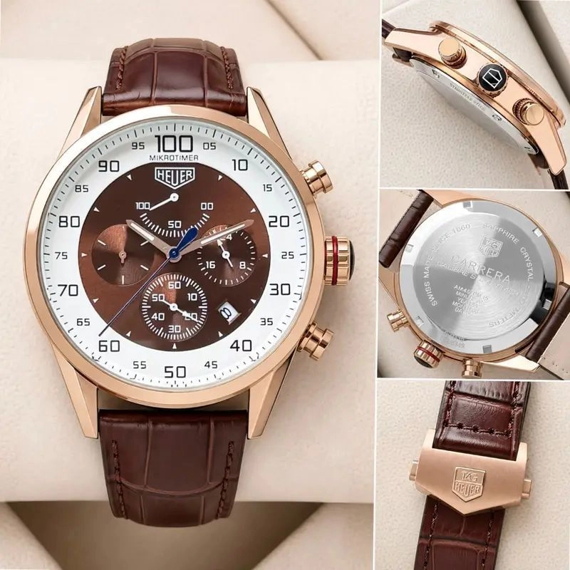 Tag Heuer Rose-Gold Tone Chronograph 5