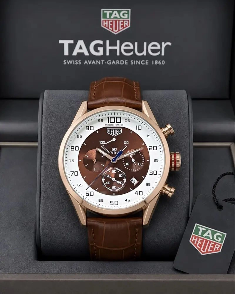 Tag Heuer Rose-Gold Tone Chronograph 7