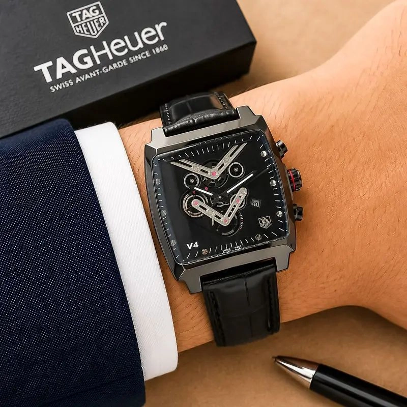 Tag Heuer V4 Black Dial 1