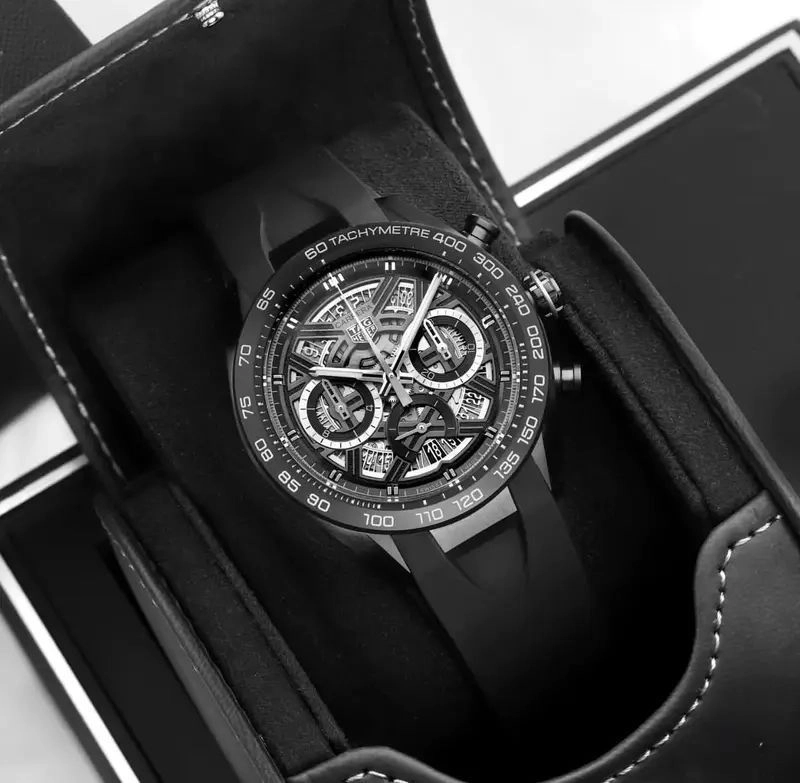 Tag Heuer White And Black Chronograph 1