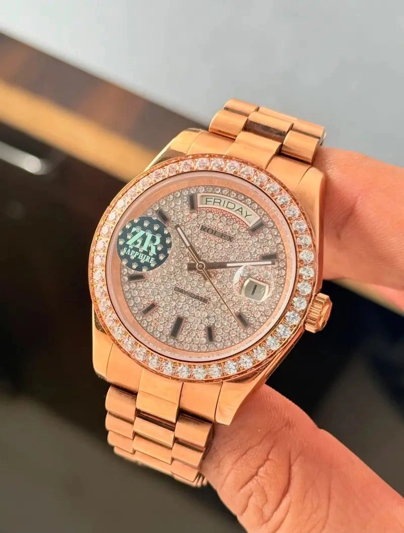Rolex Oyster Perpetual Day-Date Diamond Dial Automatic 4