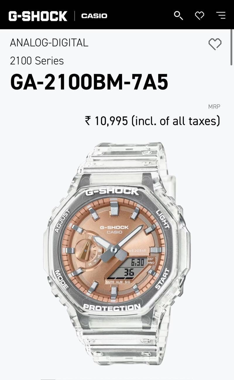G Shock Casio GA-2100 Pink Edition 2