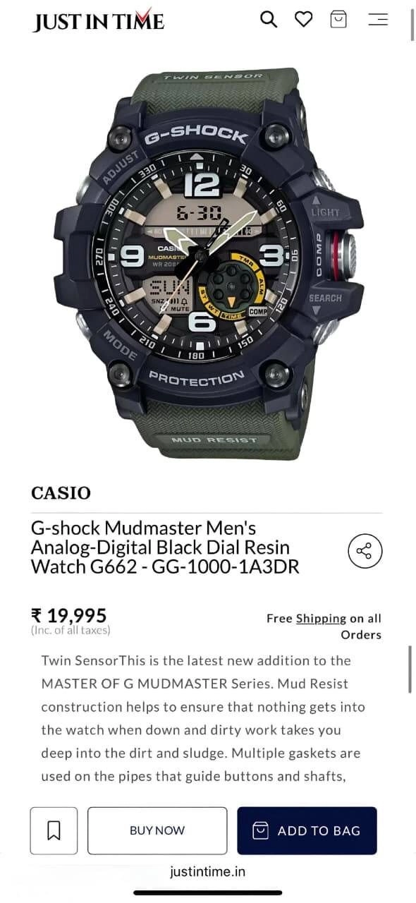 G Shock Casio Mudmaster gg1000-1a3dr 3