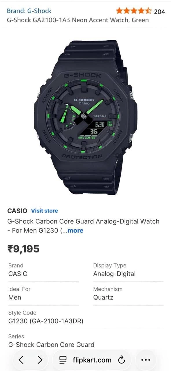 G Shock Casio Oak GA-2100-1A3 3