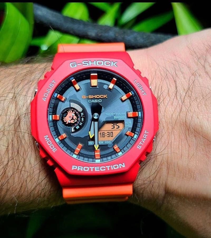 G Shock GA-2100 Analog-Digital Orange 2