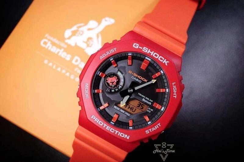 G Shock GA-2100 Analog-Digital Orange 4