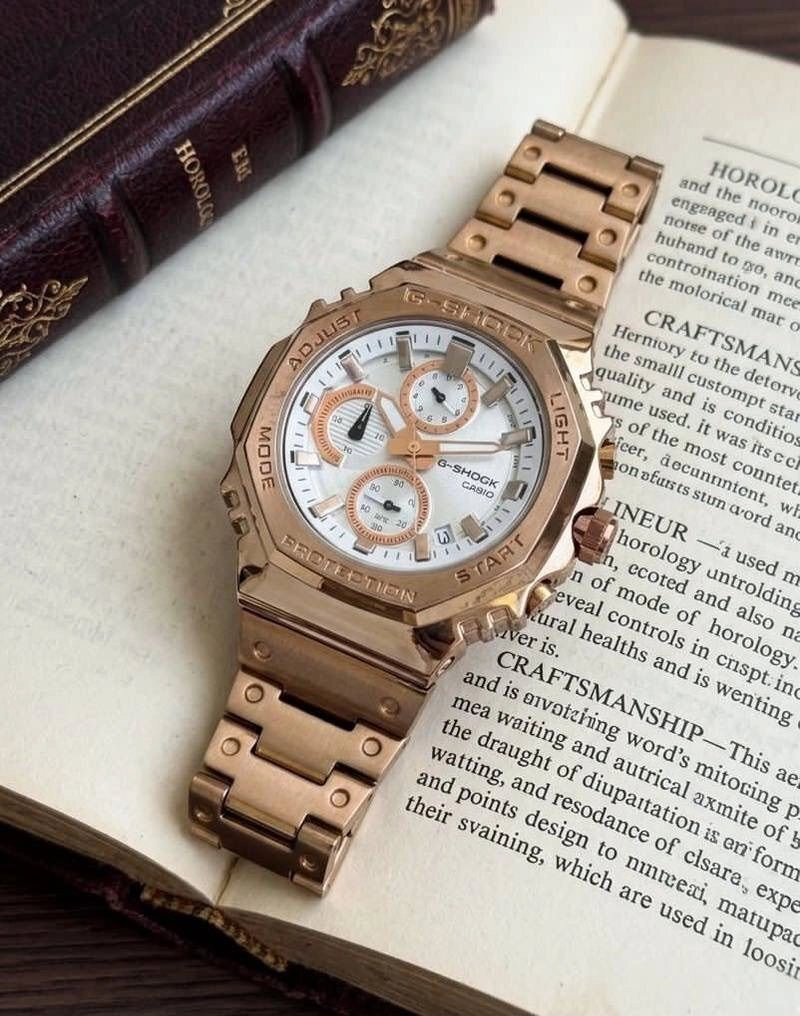 G Shock GA-2100 Rose Gold Chronograph 2