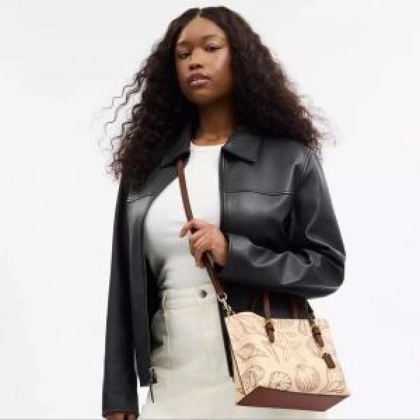Coac Mollie Tote Bag 25 In Signature Canvas (multi colour) with box 5181 4