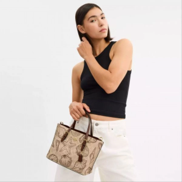 Coac Mollie Tote Bag 25 In Signature Canvas (multi colour) with box 5181 5