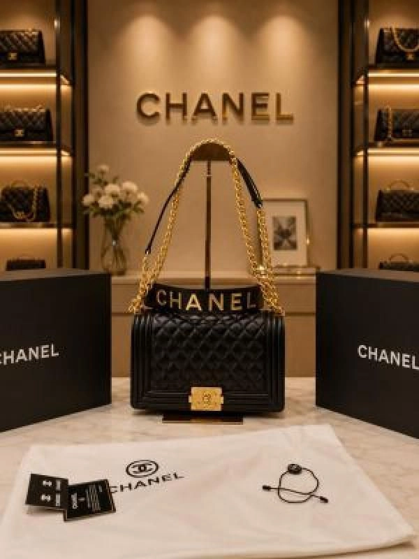Chane Paris Jumbo big size lather QUALITY Inner Branding with box Bill 5069 1