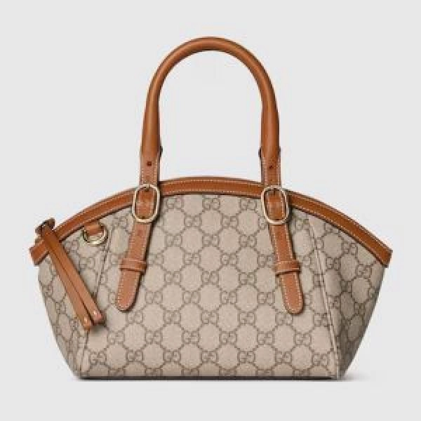 GUCC GG Emblem small top handle bag with box 5123 1