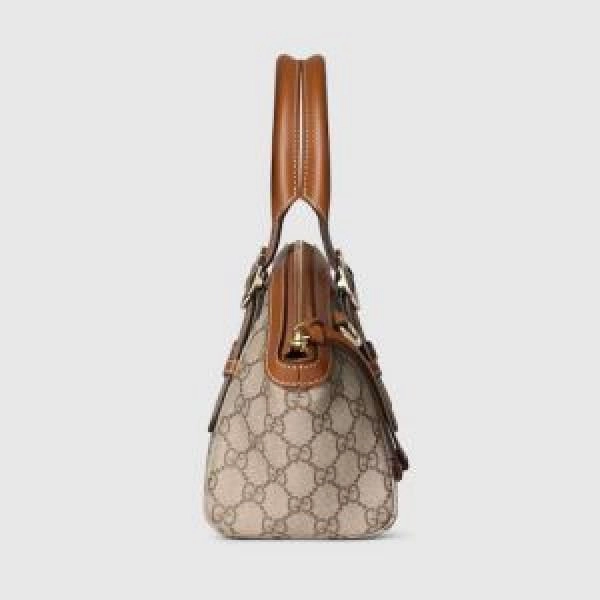 GUCC GG Emblem small top handle bag with box 5123 3