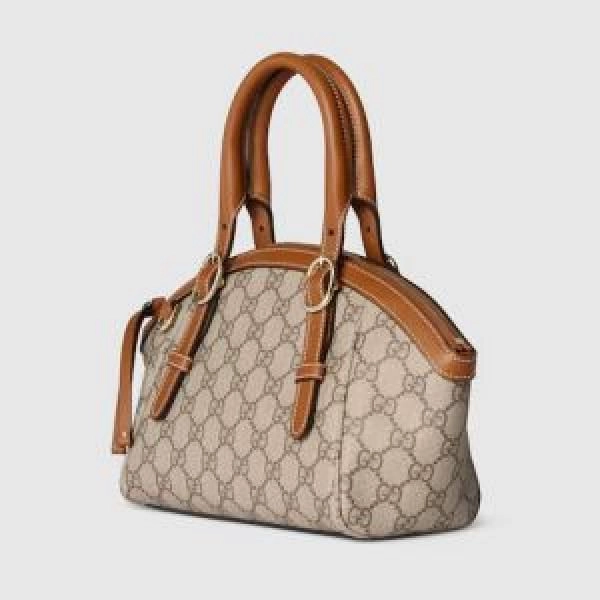 GUCC GG Emblem small top handle bag with box 5123 7