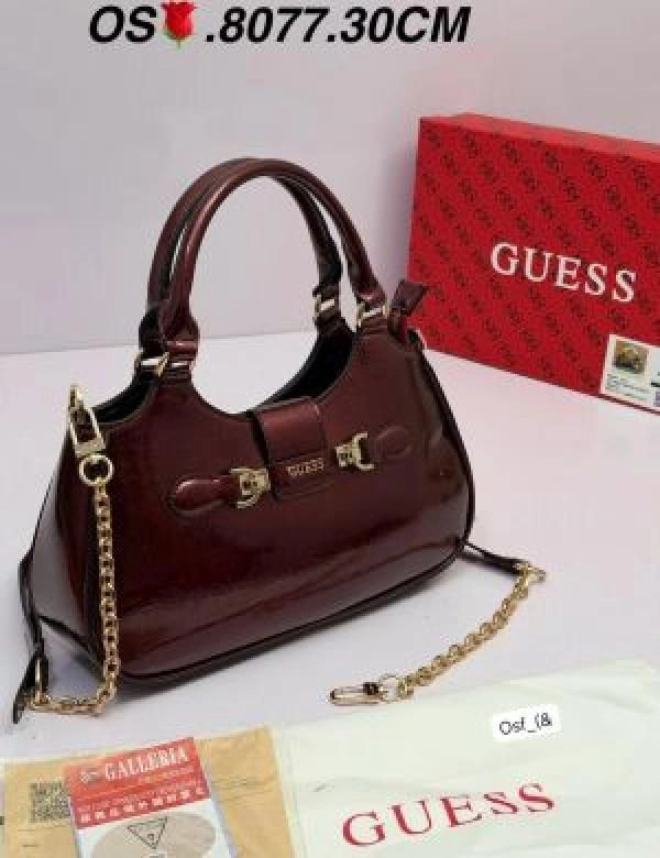 Guess Black Solid Nolana Girlfriend Shoulder Bag with Detachable Strap with box 5116