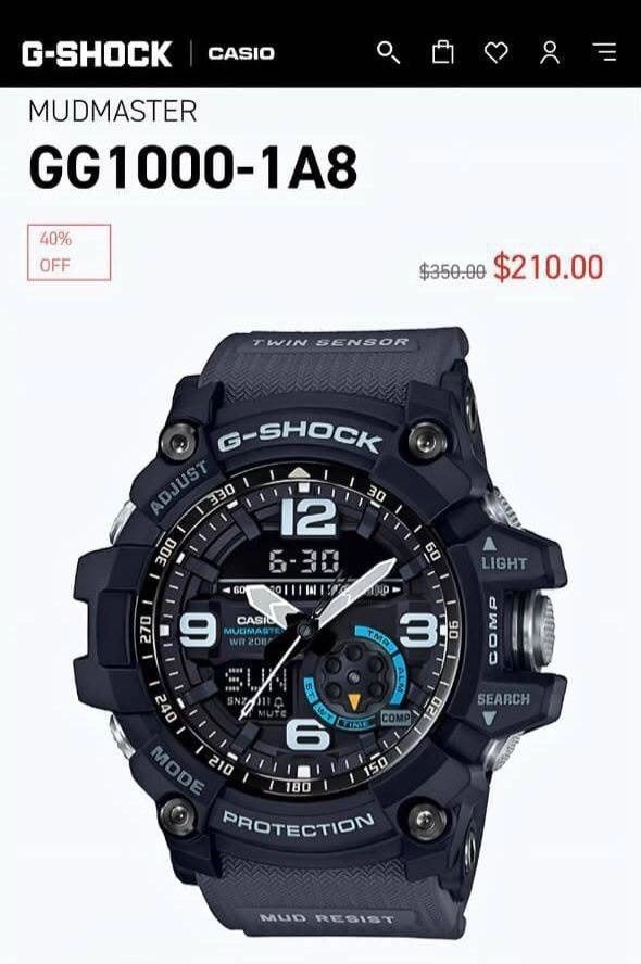 G Shock Mudmaster GA-1000 Analog 2