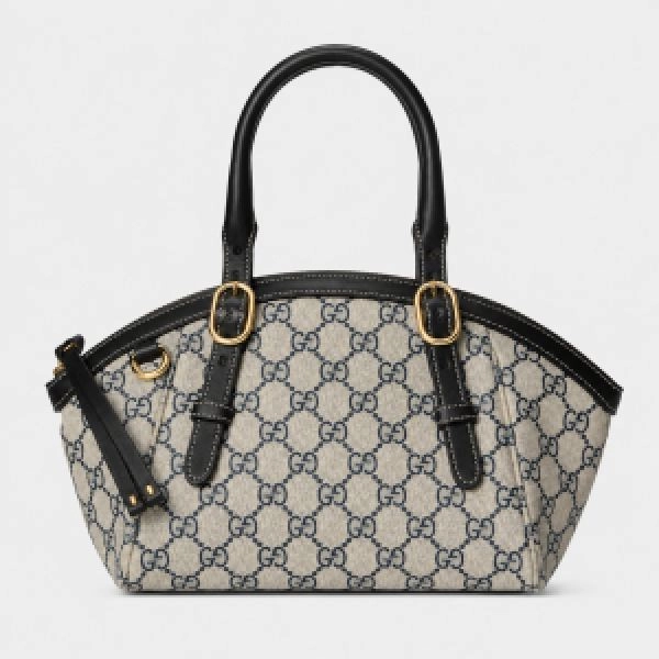 GUCC GG Emblem small top handle bag with box 5124 1