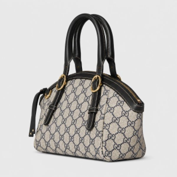 GUCC GG Emblem small top handle bag with box 5124 3