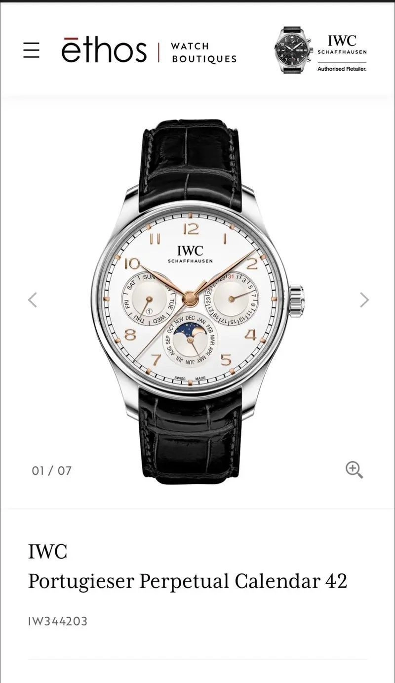 IWC Portugieser Chronograph White Dial 3