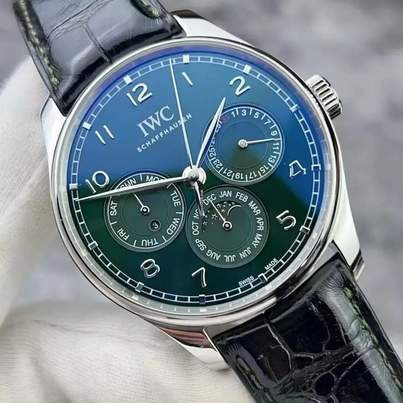 IWC Portugieser Green Dial Automatic Chronograph 3