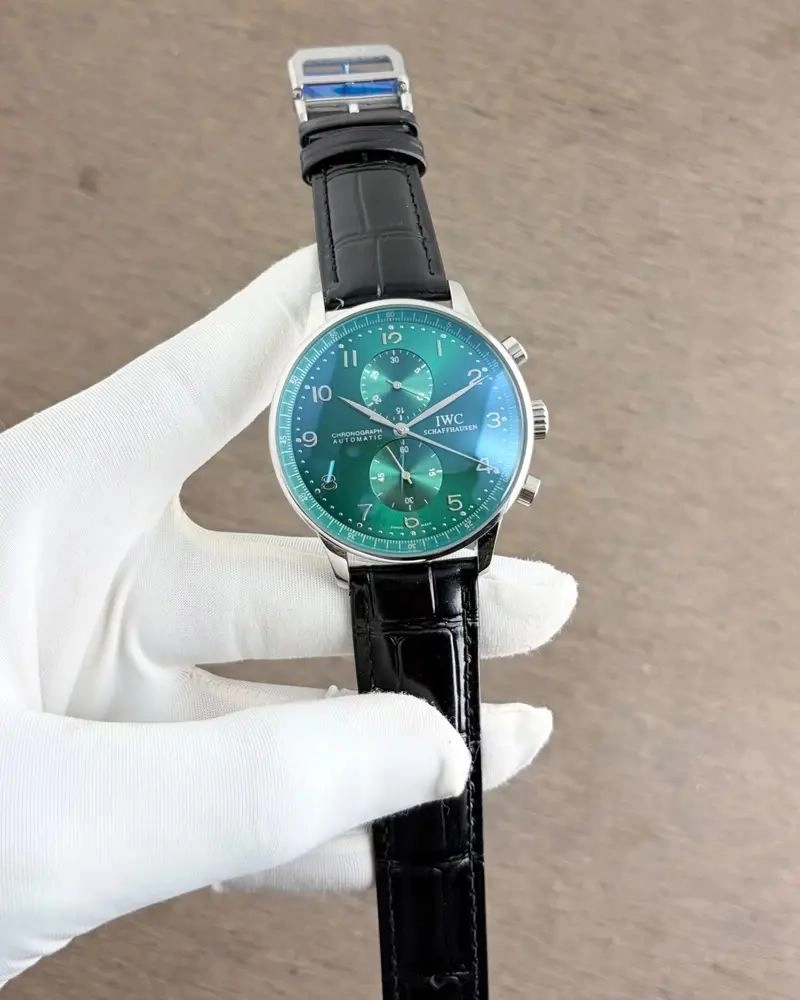 IWC Portugieser Green Dial Chronograph 5