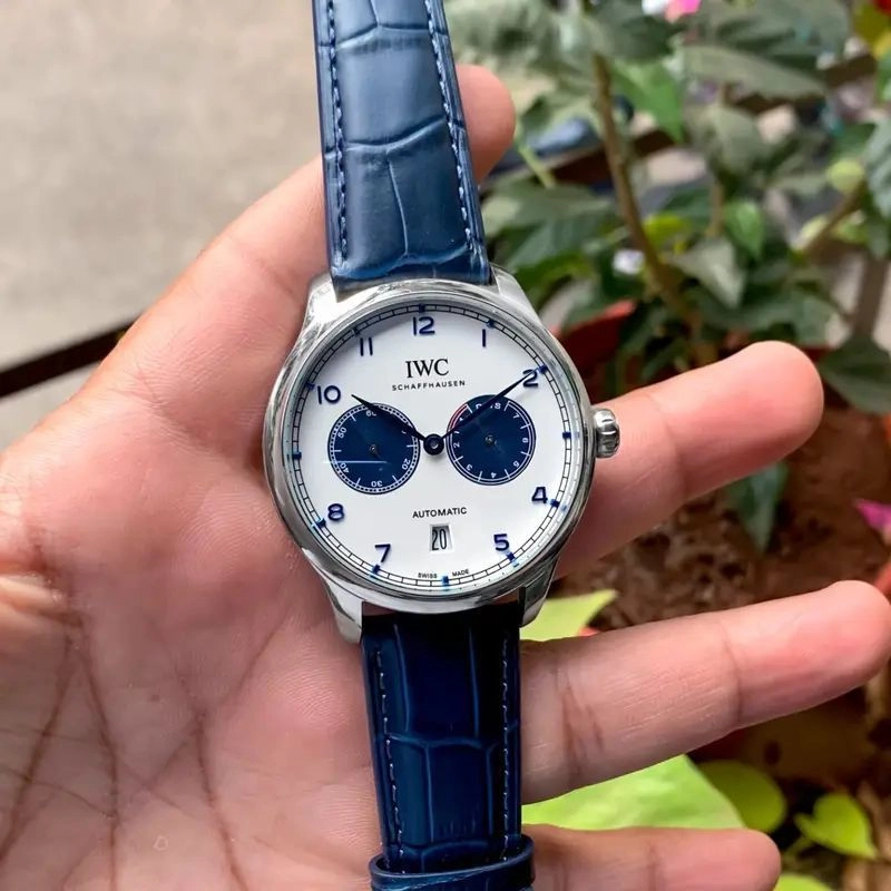IWC Portugieser Heritage White Dial Blue Chronograph 1