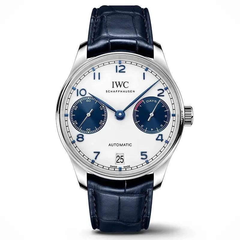 IWC Portugieser Heritage White Dial Blue Chronograph 2
