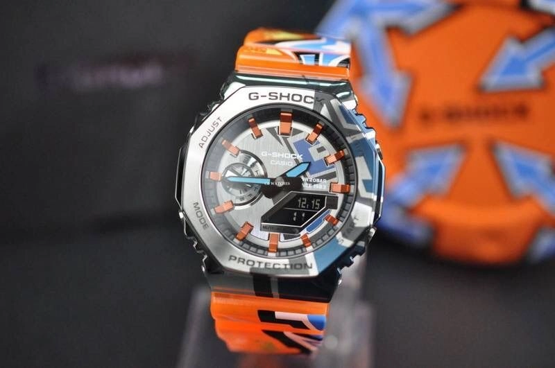 G-Shock GM2100 with silver metal body 4