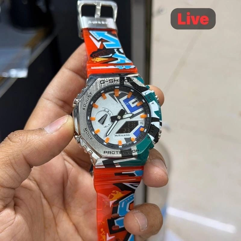 G-Shock GM2100 with silver metal body 5