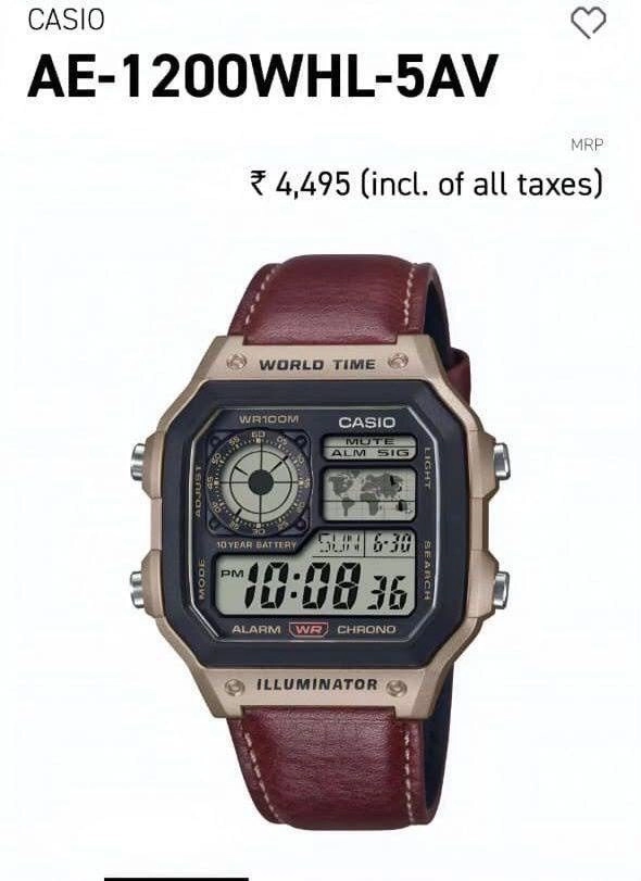 Casio AE-1200 Vintage Digital Edition 3