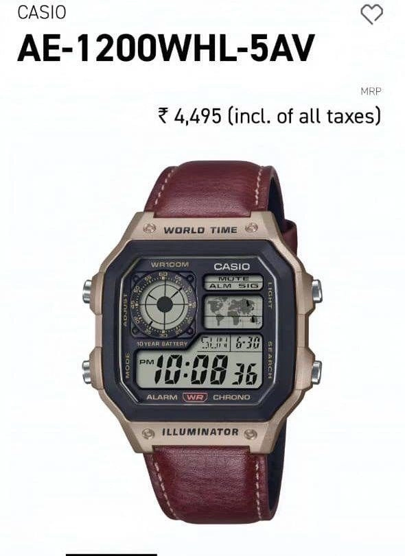 Casio AE-1200WHL-5AV Digital 2