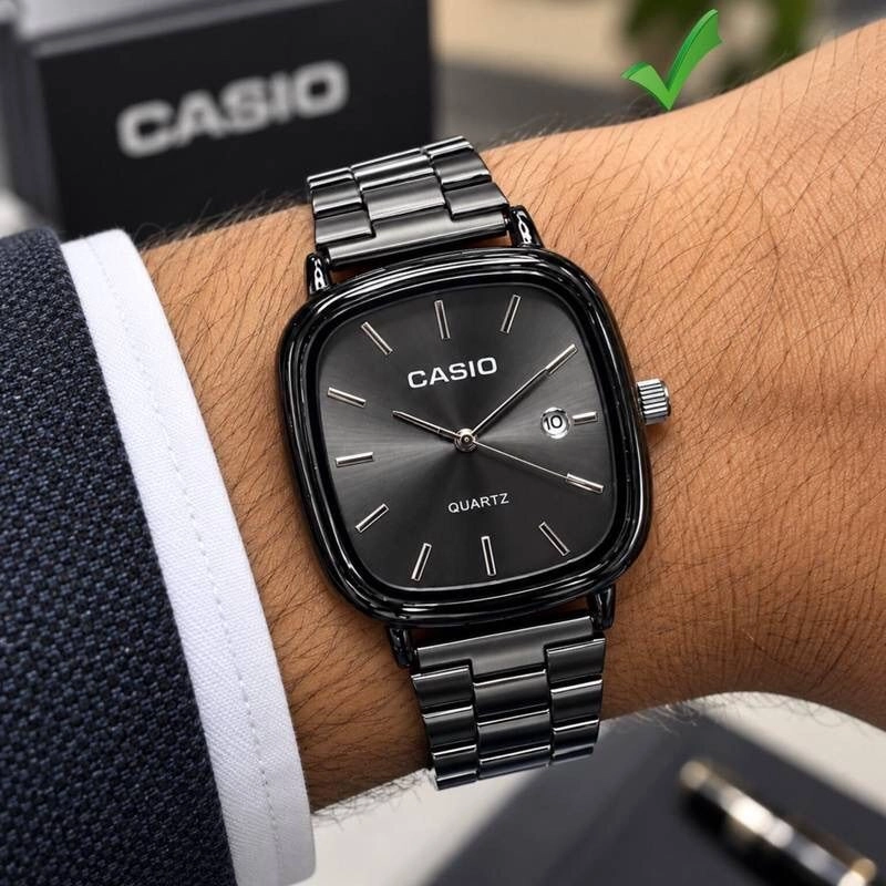 Casio Black Date Analog 1