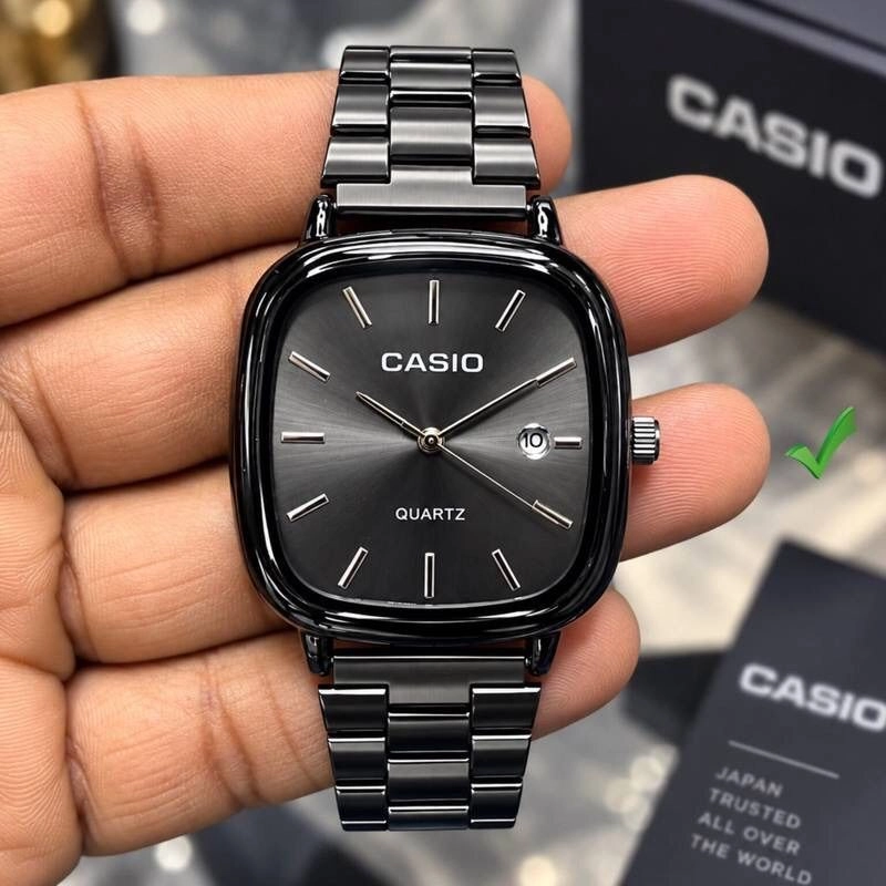 Casio Black Date Analog 2