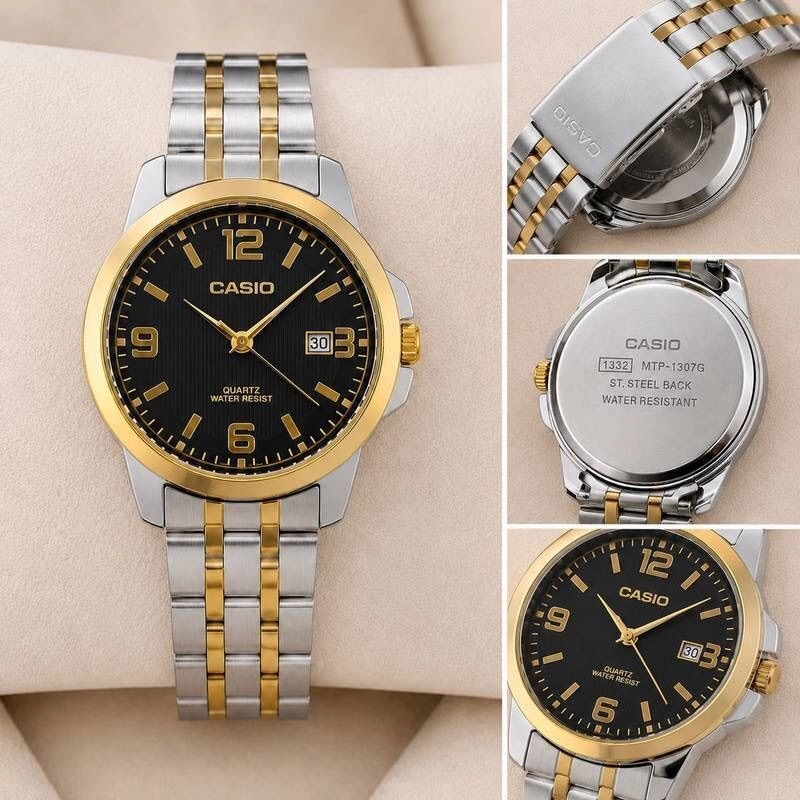 Casio MTP-1307G Two-Tone Black Dial 4