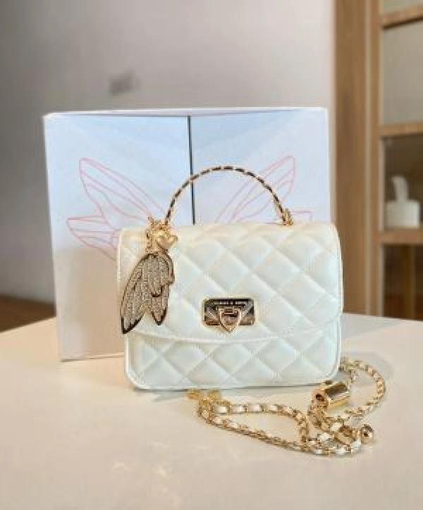 Charle & KEITH HOBO BAG WITH OG BOX (white) 5735 1