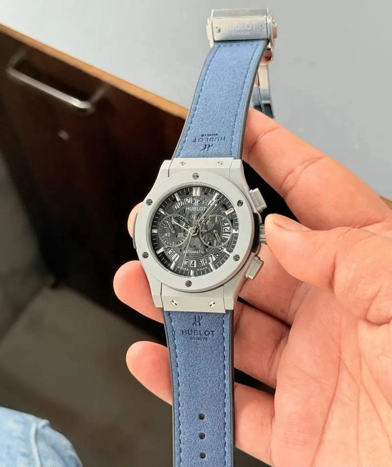Hublot Big Bang Black Dial Blue Leather Chronograph 1