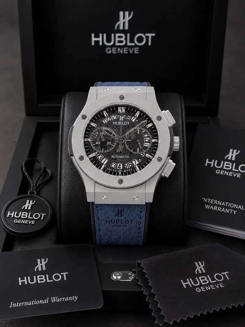 Hublot Big Bang Black Dial Blue Leather Chronograph 2