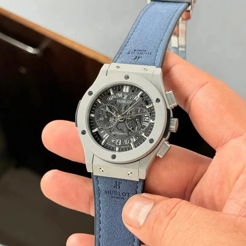 Hublot Big Bang Black Dial Blue Leather Chronograph 3