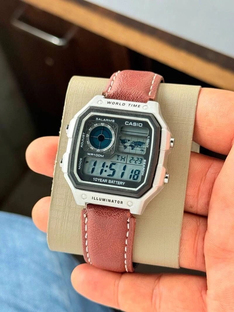 Casio Vintage Analog-Digital Silver Tone 1