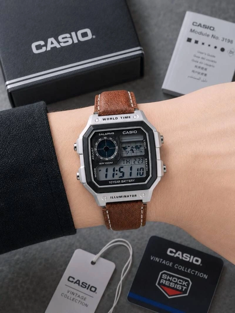 Casio Vintage Analog-Digital Silver Tone 3