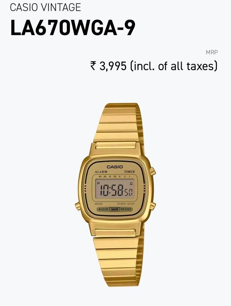 Casio Vintage Gold Digital Edition 3