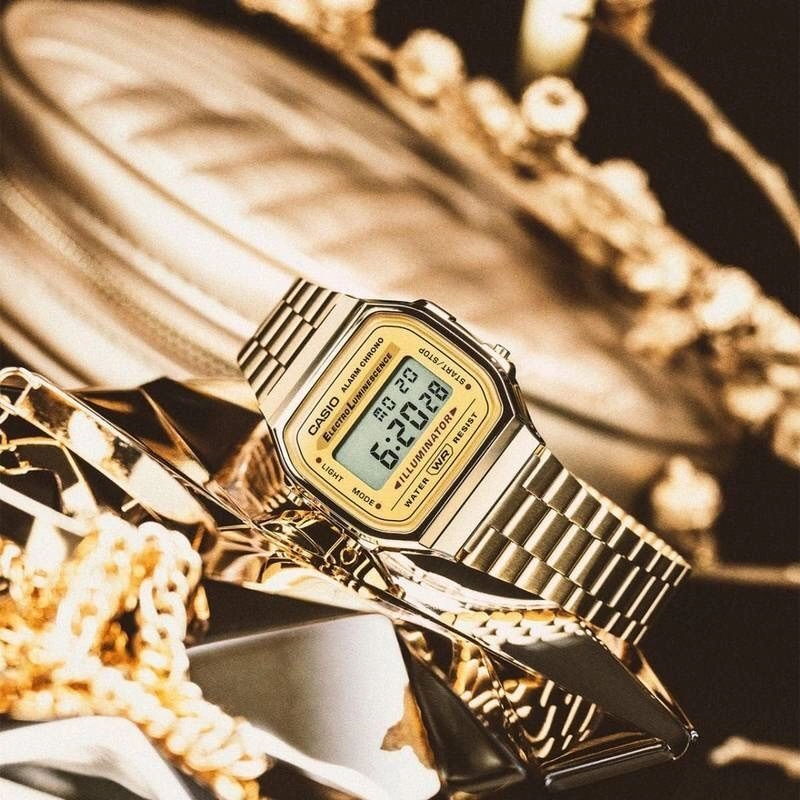 Casio Vintage Gold Tone Digital copy 34MM 1