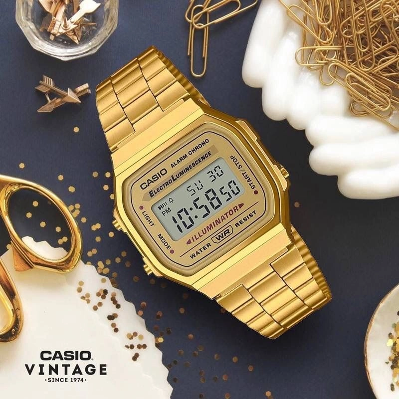 Casio Vintage Gold Tone Digital copy 34MM 4