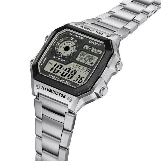 Casio Youth AE-1200WHL Silver Digital 3