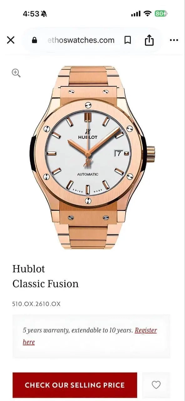 Hublot Classic Automatic White Dial 2